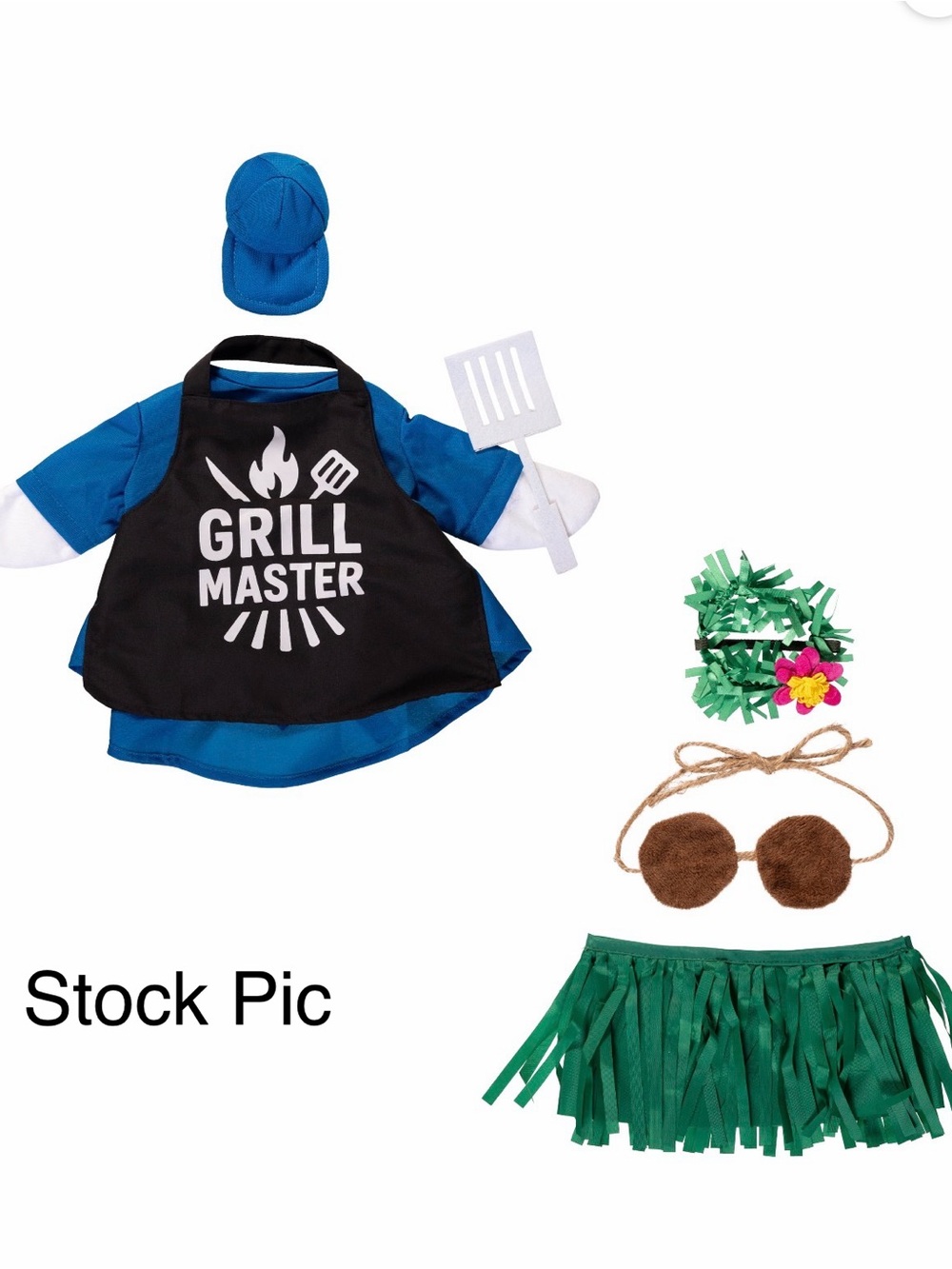 2 pack outfit Porch Goose Grill Master & Hula Dancer NEW Walmart brand Mainstays
